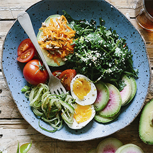 økologisk Ketosalat, sund fastfood