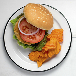 økologisk Kikærteburger, sund fastfood